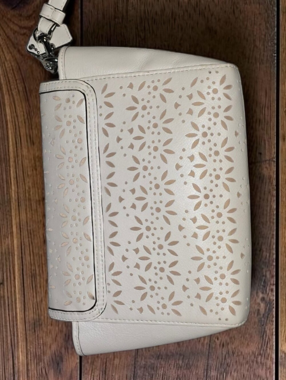 Coach Taylor Eyelet Leather Flap Clutch - Picture 4 of 8
